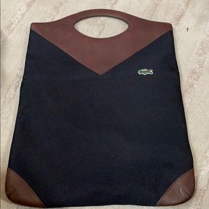 Lacoste handbag leather and canvas